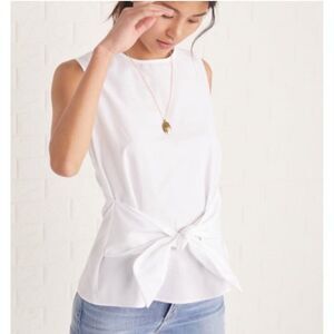 Amour Vert Eulalie Sleeveless White Top Size Women’s Small Organic Cotton